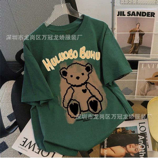 2025 summer new korean version plus size women's short sleeve t-shirt women's loose half-sleeved women's base shirt foreign trade stall - Image 3