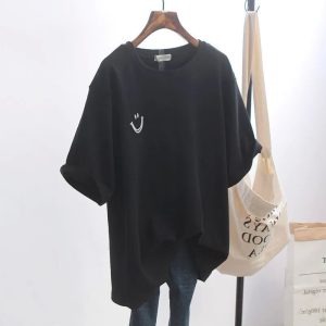 Loose oversized pullover top T-shirt Women's loose plus size pullover top T-shirt