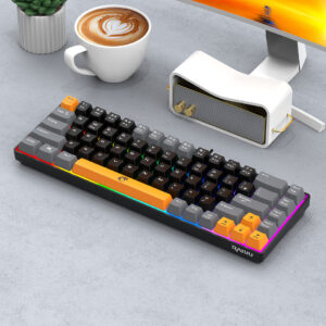 Lei Kui K68 dual color matching 68 keys gaming competition office notebook gaming usb wired keyboard cross-border