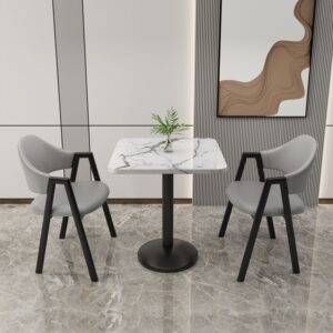 Balcony casual small square table office reception reception table negotiation table and chair combination simple coffee milk tea shop dining table
