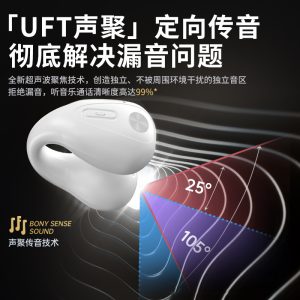 The 2025 new noise-canceling sandwich bone conduction in-ear Bluetooth headset has an original wireless ultra-long battery life and large power
