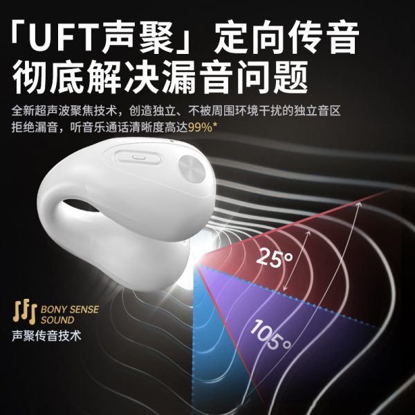 The 2025 new noise-canceling sandwich bone conduction in-ear Bluetooth headset has an original wireless ultra-long battery life and large power - Image 4