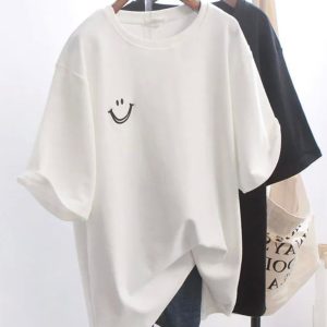 Loose oversized pullover top T-shirt Women's loose plus size pullover top T-shirt