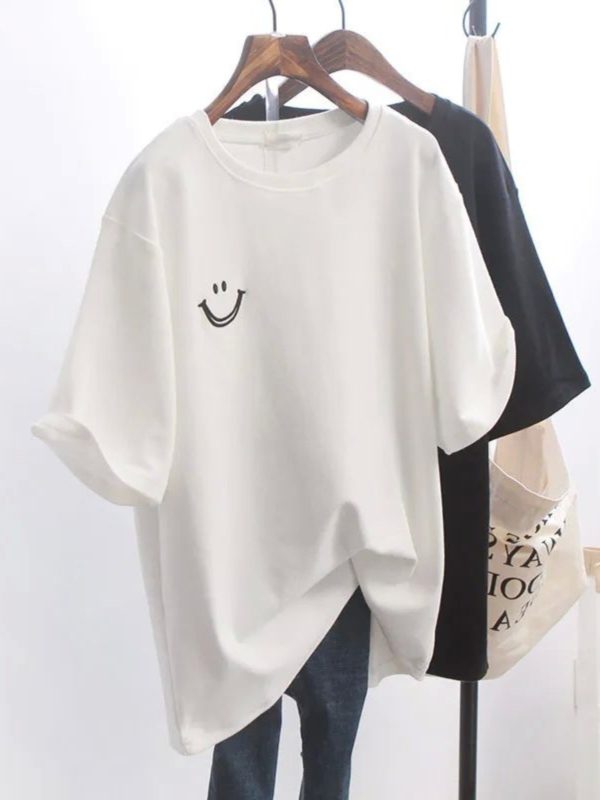 Loose oversized pullover top T-shirt Women's loose plus size pullover top T-shirt - Image 2