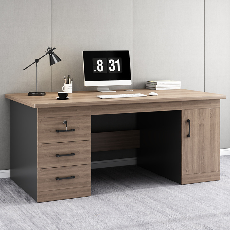 Office Desk, Home Computer, Desktop, Desk with Drawers, Desk Executive's Desk, Simple Modern Office, Staff Desk and Chair