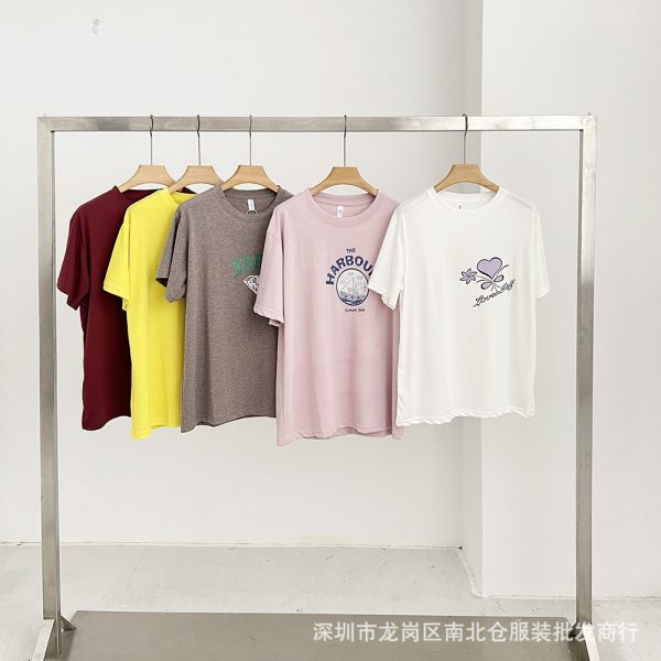 2025 new plus-size women's top short-sleeved T-shirt Korean version women's crew neck base shirt street stall wholesale live broadcast - Image 3