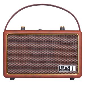 ALATS Portable Small Speaker Retro Wooden Bluetooth Wireless Speaker High Sound Quality High Power Can Be Plugged in Card U Disk Charging