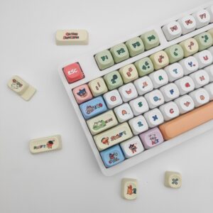 Crayon, new class, MOA, high keycaps, mechanical keyboard caps, customized personality, cute pink, sublimation, PBT keycaps