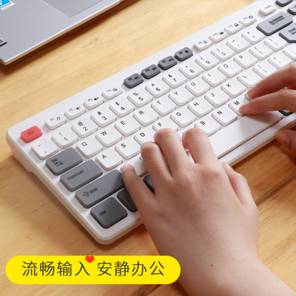 Source wholesale wired keyboard mechanical feel silent office computer notebook general film 108 keys - Image 2