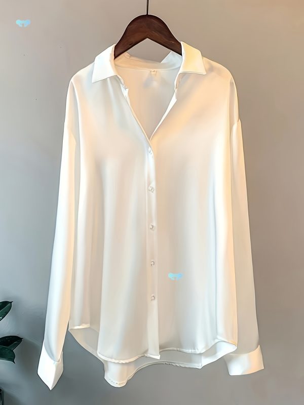 Elegant Office Lady Blouses Autumn Winter Long Sleeve Cross Border