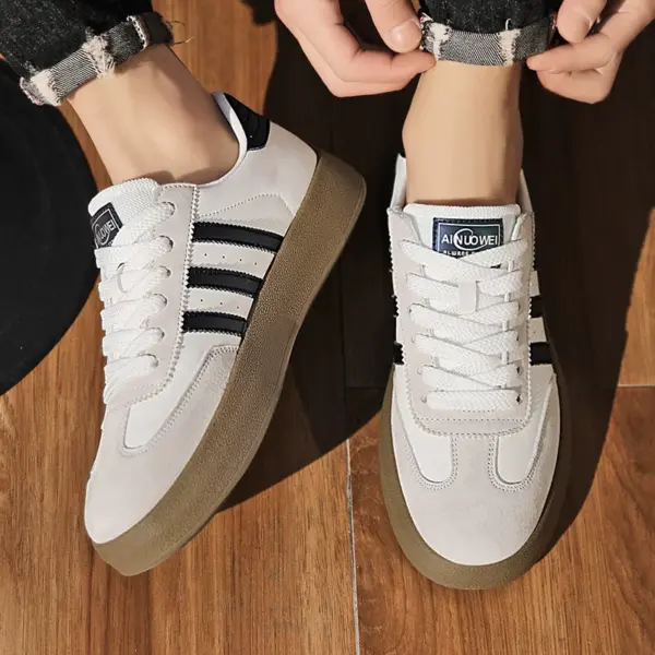 Official Clover German Training Shoes Men's 2025 New Autumn and Winter Versatile Casual Sneakers Soft Sole Sports Small White Tide Shoes - Image 5