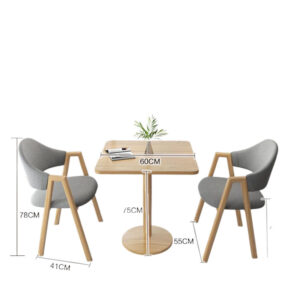 Balcony casual small square table office reception reception table negotiation table and chair combination simple coffee milk tea shop dining table