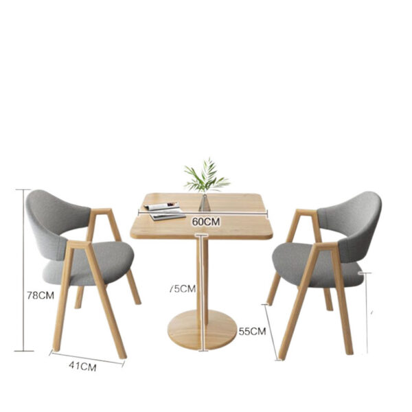 Balcony casual small square table office reception reception table negotiation table and chair combination simple coffee milk tea shop dining table - Image 5