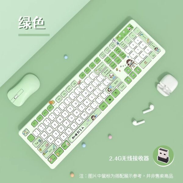 Silent keyboard for girls office chocolate high value cute notebook wired keyboard wireless typing customization