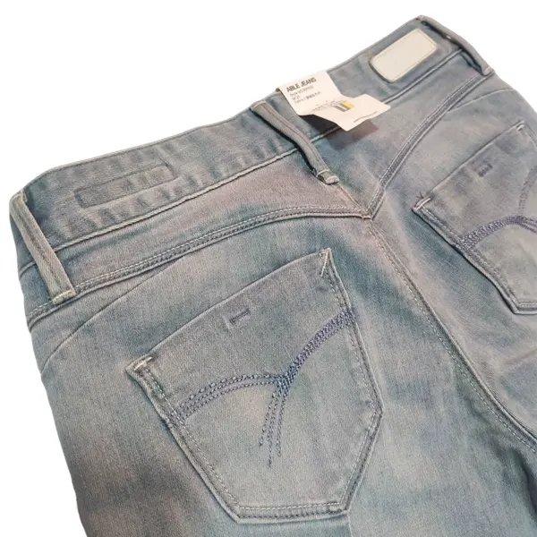 Brand discount counter women's C bomb Hertz wash aged slim skinny 9 points shallow mid hip jeans clear - Image 5