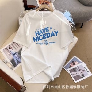 Alibaba Women's Clothing Wholesale Network 1688 Summer Short Sleeve T-Shirt 1 Yuan Factory Direct Sales Plus Size Women's Clothing Street Stall