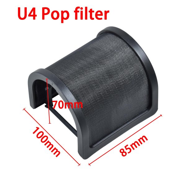 U-shaped double-layer anti-pop net, professional recording studio, sound insulation cover, USB podcast, cross-border live broadcast computer, snowman microphone accessories - Image 2