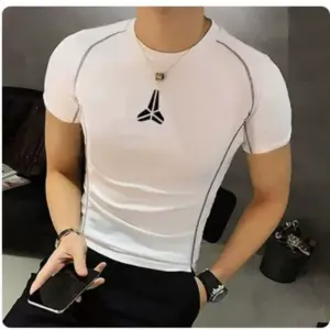 New tights short-sleeved men's American high-elastic fitness T-shirt running sports wear professional coach clothing track and field suit