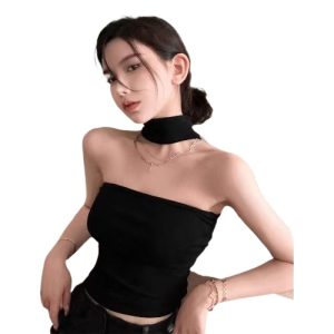 French base camisole women's inner wear pure desire to wrap breasts, sweet and hot girls wear halterneck bandeau tops outside, design sense