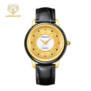 Ida Shi Hetian Jade Ink Jade Quartz Watch Zodiac Men's Watch Fully Automatic Non-mechanical Business Men's Watch