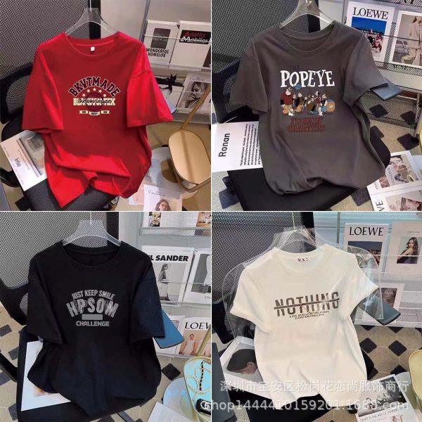 New Summer Plus Size Women's Short Sleeve T-Shirt Versatile Top Wholesale 1688 Ground Stalls Cheap Loose Half Sleeve - Image 2