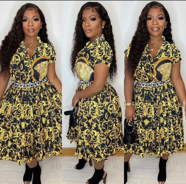 Cross-border European and American fashion casual suits office professional wear digital positioning contrast print dresses for women - Image 2