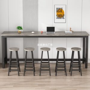 Computer desk, high table against the wall, café bench table, desk desk, simple bar counter, table and chair combination, balcony by window
