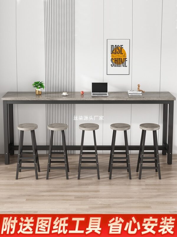 Computer desk, high table against the wall, café bench table, desk desk, simple bar counter, table and chair combination, balcony by window - Image 4