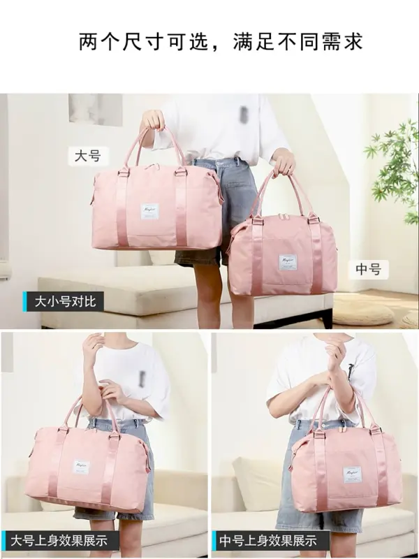 Travel bag: women's large-capacity portable lightweight waterproof duffle bag, short-distance travel boarding, maternity bag, storage bag - Image 3