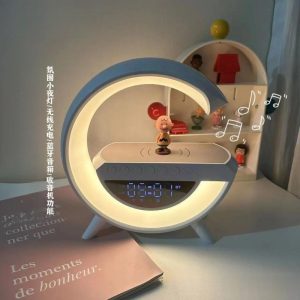 Bluetooth speaker, wireless charging, multi-functional atmosphere, night light, alarm clock, birthday mobile phone, desk lamp, audio, moonlight