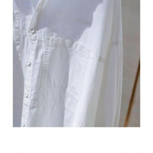2022 pring Autumn Tops Office Loose Casual Lapel Shirt Tops