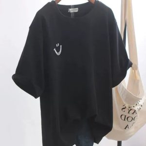 Loose oversized pullover top T-shirt Women's loose plus size pullover top T-shirt