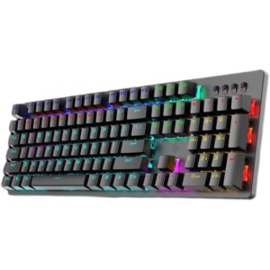 Compatible with HP GK100F True Mechanical Keyboard for Gaming Gaming Blue Switch Colorful Mixed Light USB Wired Keyboard