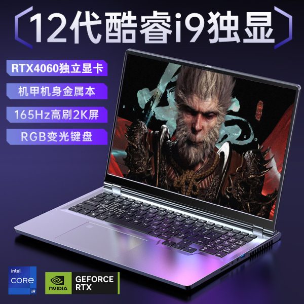 Core i9+ RTX4060 high-performance gaming laptop, thin and light gaming laptop, e-sports live streaming, business student laptop