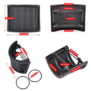 U-shaped double-layer anti-pop net, professional recording studio, sound insulation cover, USB podcast, cross-border live broadcast computer, snowman microphone accessories