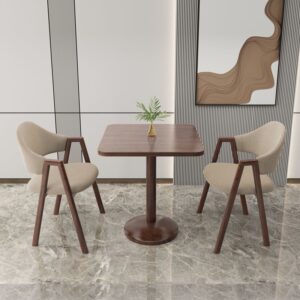 Balcony casual small square table office reception reception table negotiation table and chair combination simple coffee milk tea shop dining table