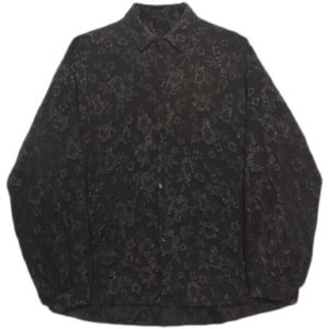 New dark light mature wind embossed pleated long sleeve shirt jacket men's Japanese vibe style abstinence jacket