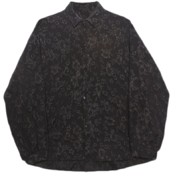New dark light mature wind embossed pleated long sleeve shirt jacket men's Japanese vibe style abstinence jacket - Image 5