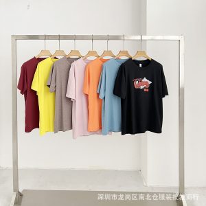 2025 new plus-size women's top short-sleeved T-shirt Korean version women's crew neck base shirt street stall wholesale live broadcast