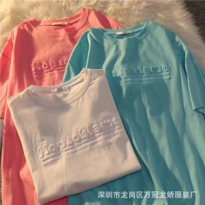 2025 spring and summer new laser steel print T-shirt women's loose plus size printed short sleeve live broadcast is exclusively for manufacturers