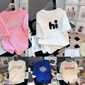 1688 New Women's T-Shirt 9.9 Free Shipping One Piece Drop Shipping Stall 2025 Summer Cotton Plus Size T-Shirt Wholesale