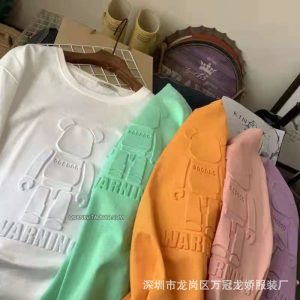 2025 spring and summer new laser steel print T-shirt women's loose plus size printed short sleeve live broadcast is exclusively for manufacturers