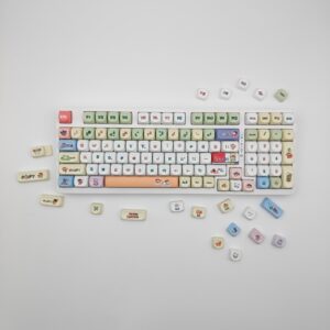 Crayon, new class, MOA, high keycaps, mechanical keyboard caps, customized personality, cute pink, sublimation, PBT keycaps