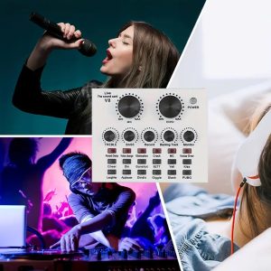 New White V8 Mobile Phone Computer English Sound Card Podcast Equipment BM800 Microphone Singing Game Live Broadcast Set