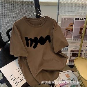2024 Summer New Korean Size Women's Short Sleeve T-Shirt Women's Loose Versatile Half Sleeve 1688 Street Stall Clothes