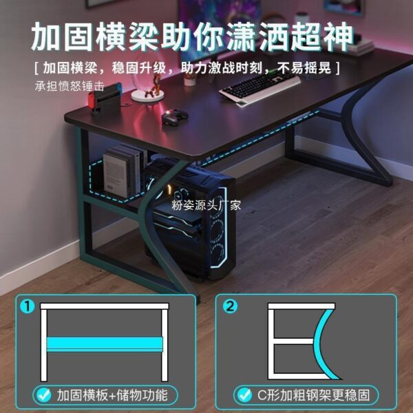 Computer Desk, Desk Bedroom, Home Desk, Desk with Drawers, Writing Desk, Simple Desk, Desk, Chair, Workbench, Table - Image 3