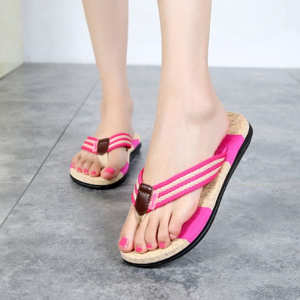 Cross-border new couple beach flip flops women's fashion Korean version of the trend casual flip-flops flat sandals - Image 2