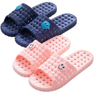 Household slippers women's bathroom sandals and slippers leaking household indoor non-slip bath drag men's slippers home shower summer