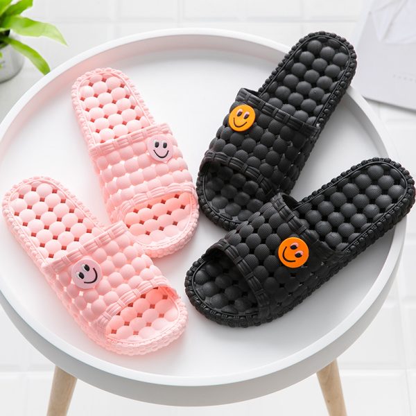 Household slippers women's bathroom sandals and slippers leaking household indoor non-slip bath drag men's slippers home shower summer - Image 2