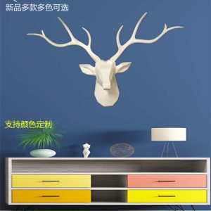 Geometric deer head wall mounted wall decoration home living room entryway TV sofa bedroom background wall decoration factory wholesale